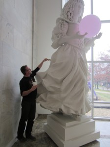 Installing Queen Catherine at the Butler Institute