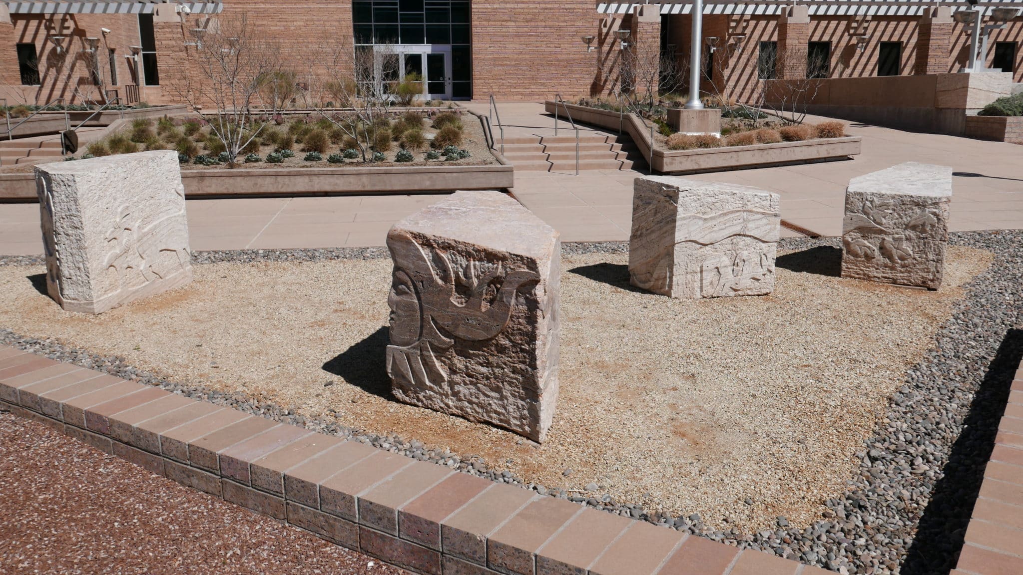 Travertine sculpture