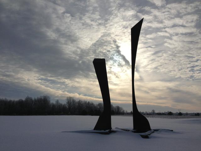 Rietta FORCE ONE Sculpture Conservation on a winter morning
