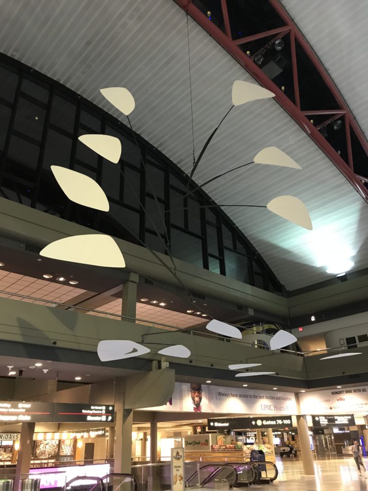 Calder mobile conservation at the Pittsburgh Airport
