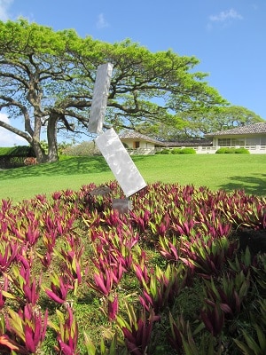 George Rickey sculptures at the Honolulu Academy of Art outdoor sculpture conservation