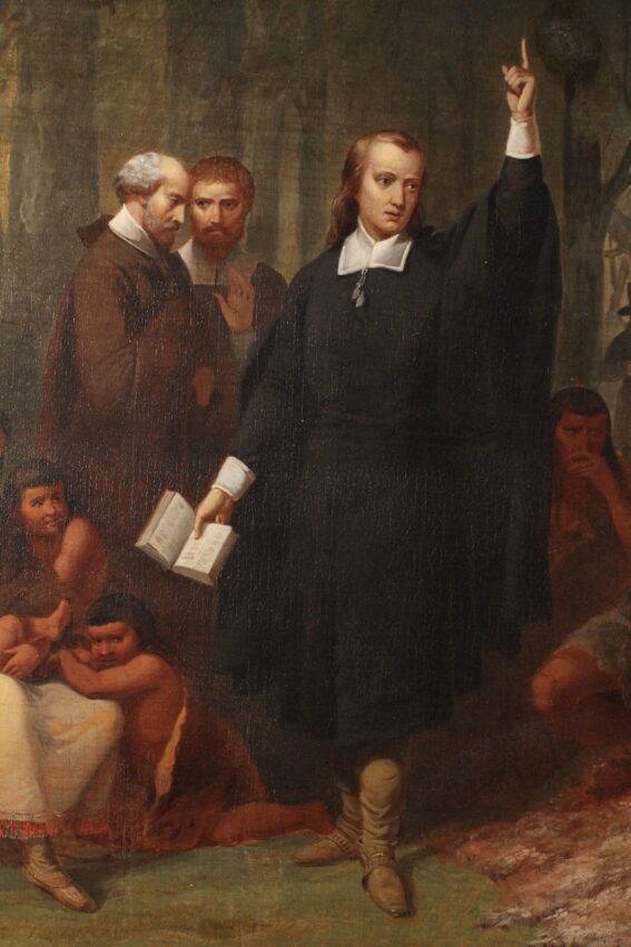 Relining A Painting Was The  Conservator Of A Preacherman